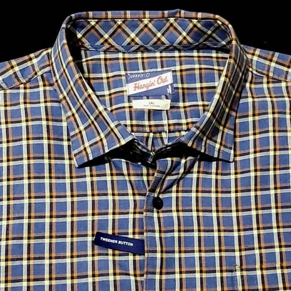 Johnnie-O Mens 2XL Multicolor Check Plaid Long Sleeve Button Shirt $135 - Picture 2 of 7
